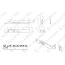 Carlisle Brass - Sunk Slide Flush Bolt 102mm  - Polished Brass - AA79 - Choice Handles