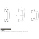 Carlisle Brass - Pub Style Pull Handle 250mm - Polished Chrome - AA92CP - Choice Handles