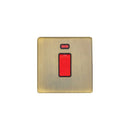 Eurolite Concealed 3mm 45Amp Switch With Neon Indicator - Antique Brass - AB45ASWNSB - Choice Handles