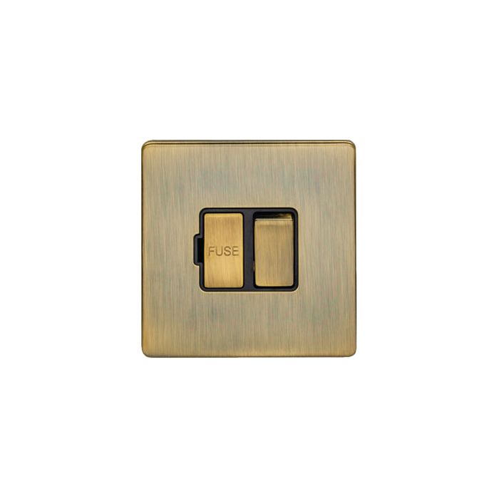 Eurolite Concealed 3mm Switched Fuse Spur - Antique Brass - ABSWFB - Choice Handles
