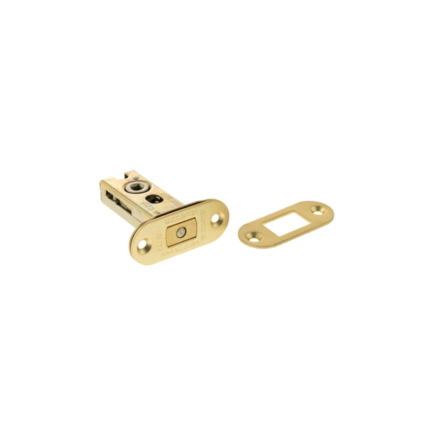 Atlantic Fire-Rated CE Marked Bolt Through Tubular Radius Deadbolt 2.5" - Satin Brass - ADBRCE25SB - Choice Handles