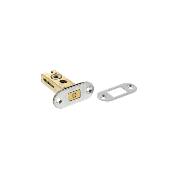 Atlantic Fire-Rated CE Marked Bolt Through Tubular Radius Deadbolt 2.5" - Satin Chrome - ADBRCE25SC - Choice Handles