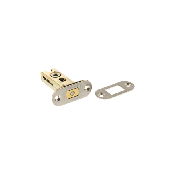 Atlantic Fire-Rated CE Marked Bolt Through Tubular Radius Deadbolt 2.5" - Satin Nickel - ADBRCE25SN - Choice Handles
