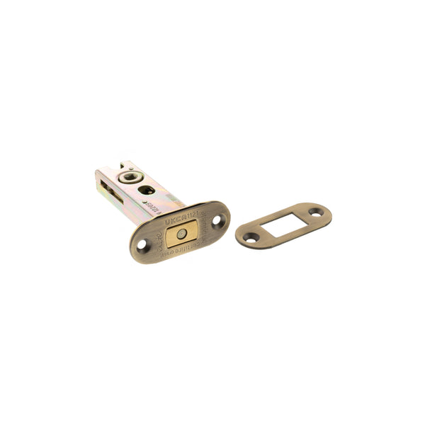 Atlantic Fire-Rated CE Marked Bolt Through Tubular Radius Deadbolt 3" - Matt Antique Brass - ADBRCE3MAB - Choice Handles