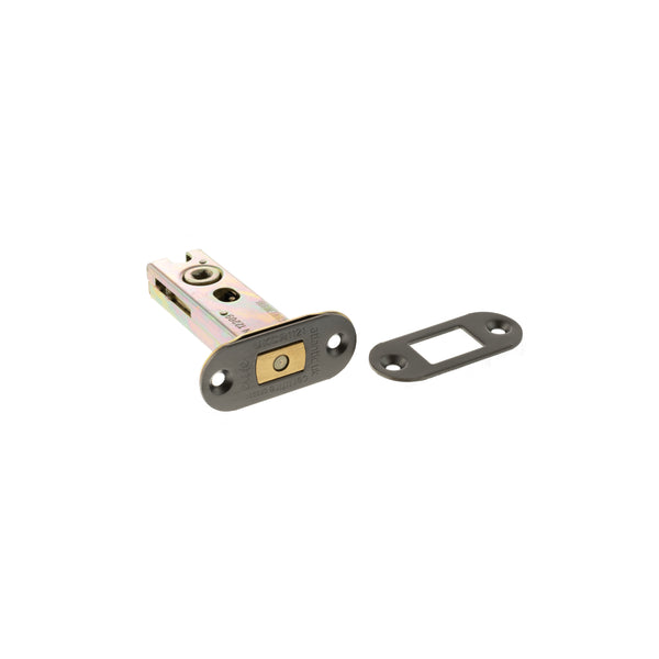 Atlantic Fire-Rated CE Marked Bolt Through Tubular Radius Deadbolt 3" - Matt Gun Metal - ADBRCE3MBN - Choice Handles