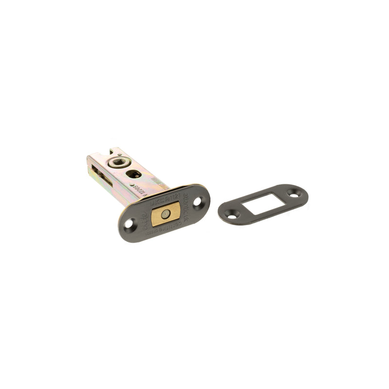 Atlantic Fire-Rated CE Marked Bolt Through Tubular Radius Deadbolt 3" - Matt Gun Metal - ADBRCE3MBN - Choice Handles