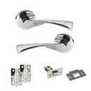 STATUS Colorado Door Handle Pack (Latch Set - 2.5" Latch, 3" Hinges x2) - Polished Chrome - ADPS34RPC7 - Choice Handles