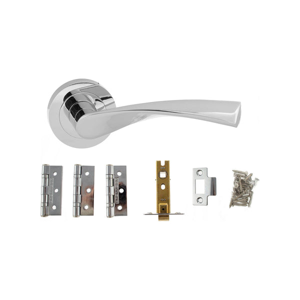Atlantic Aqua Dorpac (3" Latch, 3"x2" Hingesx3) - Polished Chrome - ADPECO20PC2 - Choice Handles