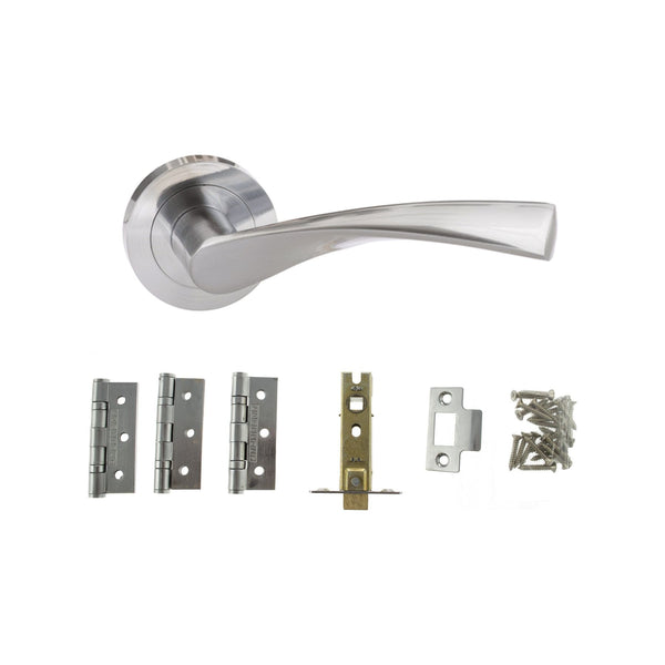 Atlantic Aqua Dorpac (3" Latch, 3"x2" Hingesx3) - Satin Chrome - ADPECO20SC2 - Choice Handles
