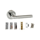 Atlantic Ocean Dorpac (2.5" Latch, 3"x2" Hingesx3) - Satin Chrome/Polished Chrome - ADPECO40SCPC1 - Choice Handles