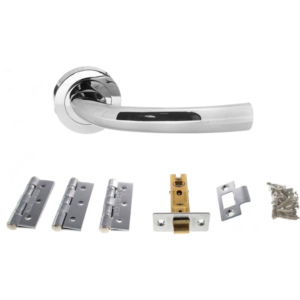 Atlantic Nevada Dorpac (3" Latch, 3"x2" Hingesx3) - Polished Chrome - ADPS21RPC3 - Choice Handles
