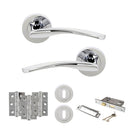STATUS Arizona Door Handle Pack (3 Lever Lock Set - 3" CE Sashlock, 3" Fire Rated Hinges x3) - Polished Chrome - ADPS22RPC15 - Choice Handles