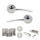 STATUS Arizona Door Handle Pack (3 Lever Lock Set - 2.5" CE Sashlock, 4" Fire Rated Hinges x3) - Polished Chrome - ADPS22RPC16 - Choice Handles