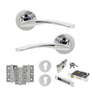 STATUS Arizona Door Handle Pack (Euro Lock Set - 2.5" CE Sashlock, 3" Fire Rated Hinges x3) - Polished Chrome - ADPS22RPC20 - Choice Handles