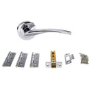 Atlantic Arizona Dorpac (2.5" Latch, 3"x2" Hingesx3) - Polished Chrome - ADPS22RPC25 - Choice Handles