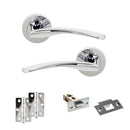 STATUS Arizona Door Handle Pack (Latch Set - 2.5" Latch, 3" Hinges x2) - Polished Chrome - ADPS22RPC7 - Choice Handles