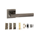 Atlantic Kansas Dorpac (3" Latch, 3"x2" Hingesx3) - Black Nickel - ADPS24SBN3 - Choice Handles