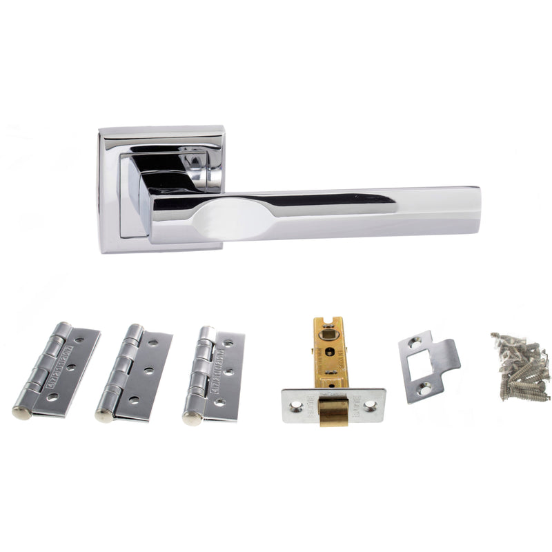Atlantic Kansas Dorpac (2.5" Latch, 3"x2" Hingesx3) - Polished Chrome - ADPS24SPC25 - Choice Handles