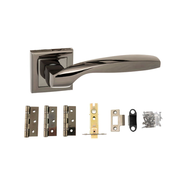 Atlantic Oklahoma Dorpac (2.5" Latch, 3"x2" Hingesx3) - Black Nickel - ADPS25SBN25 - Choice Handles