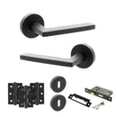 STATUS Alaska Door Handle Pack (3 Lever Lock Set - 3" CE Sashlock, 3" Fire Rated Hinges x3) - Matt Black - ADPS26RMB15 - Choice Handles