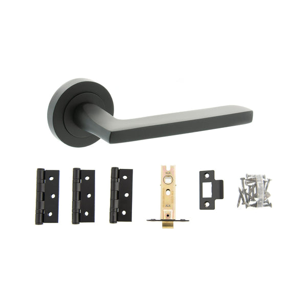 Atlantic Alaska Dorpac (2.5" Latch, 3"x2" Hingesx3) - Matt Black - ADPS26RMB25 - Choice Handles