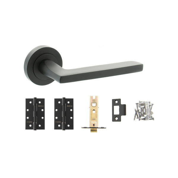 Atlantic Alaska Dorpac (3" Latch, 3"x2" Hingesx3) - Matt Black - ADPS26RMB3 - Choice Handles