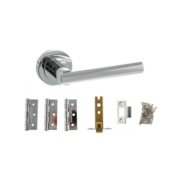 Atlantic Nebraska Dorpac (3" Latch, 3"x2" Hingesx3) - Polished Chrome - ADPS28RPC3 - Choice Handles