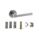 Atlantic Nebraska Dorpac (3" Latch, 3"x2" Hingesx3) - Satin Chrome - ADPS28RSC3 - Choice Handles