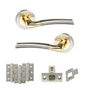 STATUS Indiana Door Handle Pack (Latch Set - 3" CE Latch, 3" Fire Rated Hinges x3) - ADPS33RSNBP2 - Choice Handles