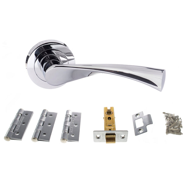 Atlantic Colorado Dorpac (3" Latch, 3"x2" Hingesx3) - Polished Chrome - ADPS34RPC3 - Choice Handles