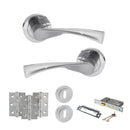 STATUS Colorado Door Handle Pack (3 Lever Lock Set - 3" CE Sashlock, 3" Fire Rated Hinges x3) - Satin Chrome - ADPS34RSC15 - Choice Handles