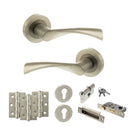 STATUS Colorado Door Handle Pack (Euro Lock Set - 2.5" CE Sashlock, 3" Fire Rated Hinges x3) - Satin Nickel - ADPS34RSN20 - Choice Handles