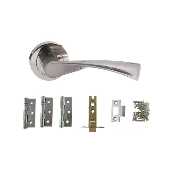 Atlantic Colorado Dorpac (2.5" Latch, 3"x2" Hingesx3) - Satin Nickel - ADPS34RSN25 - Choice Handles