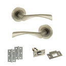 STATUS Colorado Door Handle Pack (Latch Set - 2.5" Latch, 3" Hinges x2) - Satin Nickel - ADPS34RSN7 - Choice Handles