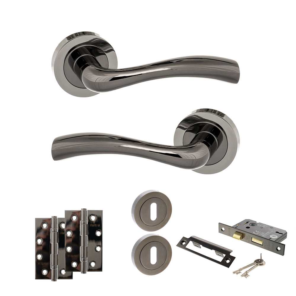 Rbn Status STATUS Texas Door Handle Pack (3 Lever Lock Set - 3