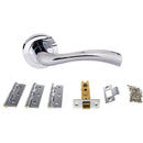 Atlantic Texas Dorpac (3" Latch, 3"x2" Hingesx3) - Polished Chrome - ADPS35RPC3 - Choice Handles