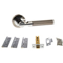Atlantic Dakota Dorpac (2.5" Latch, 3"x2" Hingesx3) - Black Nickel/Polished Chrome - ADPS36RBNPC25 - Choice Handles
