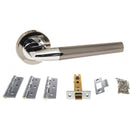 Atlantic Tennessee Dorpac (2.5" Latch, 3"x2" Hingesx3) - Black Nickel/Polished Chrome - ADPS37RBNPC25 - Choice Handles