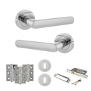 STATUS Carolina Door Handle Pack (3 Lever Lock Set - 3" CE Sashlock, 3" Fire Rated Hinges x3) - Polished Chrome - ADPS42RPC15 - Choice Handles