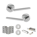 STATUS Alabama Door Handle Pack (3 Lever Lock Set - 3" CE Sashlock, 3" Fire Rated Hinges x3) - Polished Chrome - ADPS43RPC15 - Choice Handles