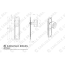Carlisle Brass - Art Deco Knob on Latch Backplate - Polished Chrome - ADR022CP - Choice Handles