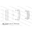 Carlisle Brass - Art Deco Handle 160mm - Polished Chrome - ADR502CCP - Choice Handles