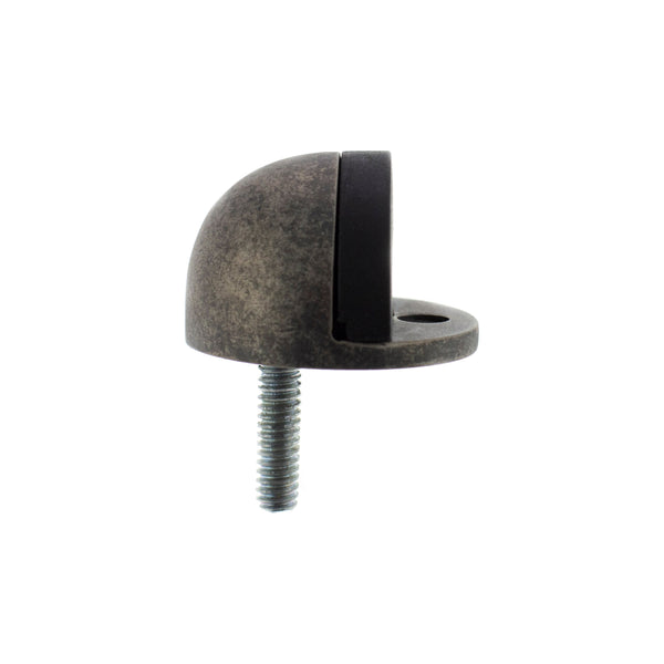 Atlantic Half-Moon Premium Floor Mounted Door Stop - Distressed Silver - ADSHMPDS