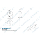 Eurospec - 2 Star Security Escutcheon Set - Bright Stainless Steel - AEB1750BSS - Choice Handles