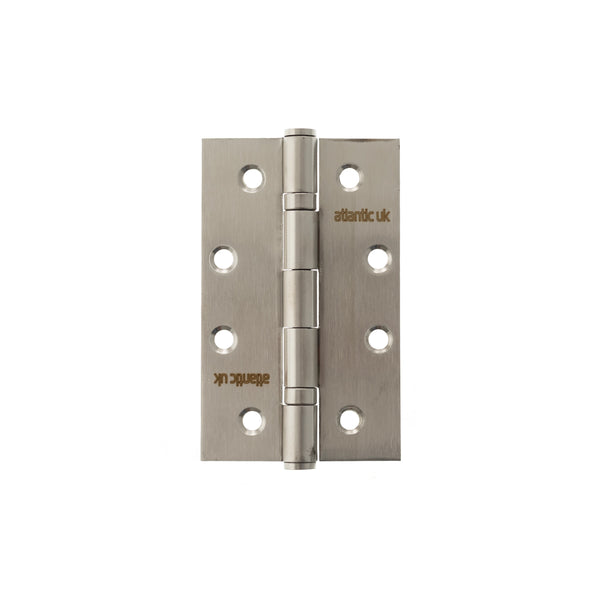 Atlantic Slim Knuckle Ball Bearing Hinges 4" x 2.5" x 2.5mm - Satin Stainless Steel - AH42525SSS - Pair - Choice Handles