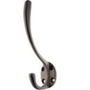 Atlantic Traditional Hat & Coat Hook - Matt Gun Metal - AHCHMBN - Choice Handles