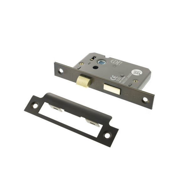Atlantic Bathroom Lock [CE] 3" - Urban Dark Bronze - ALKBATH3UDB 