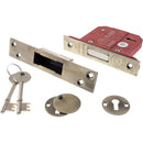 Atlantic 5 Lever Key Deadlock [BS] 3" - Antique Brass - ALKDEAD5LK3AB - Choice Handles