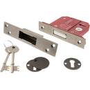 Atlantic 5 Lever Key Deadlock [BS] 3" - Distressed Silver - ALKDEAD5LK3DS - Choice Handles