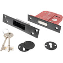 Atlantic 5 Lever Key Deadlock [BS] 3" - Matt Black - ALKDEAD5LK3MB - Choice Handles